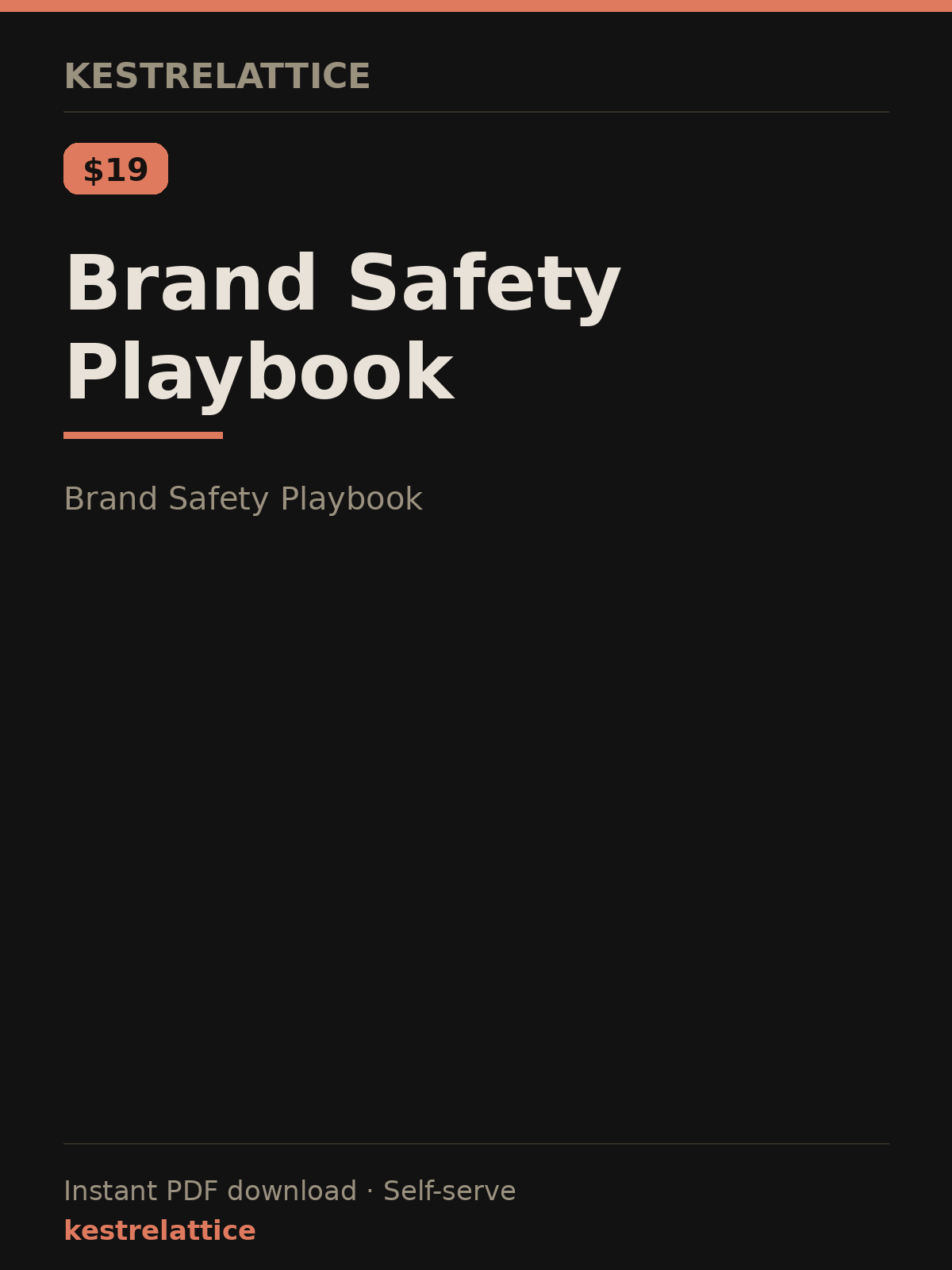 Brand Safety Playbook cover