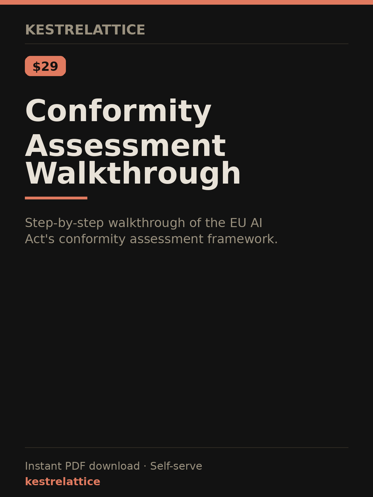 Conformity Assessment Walkthrough cover