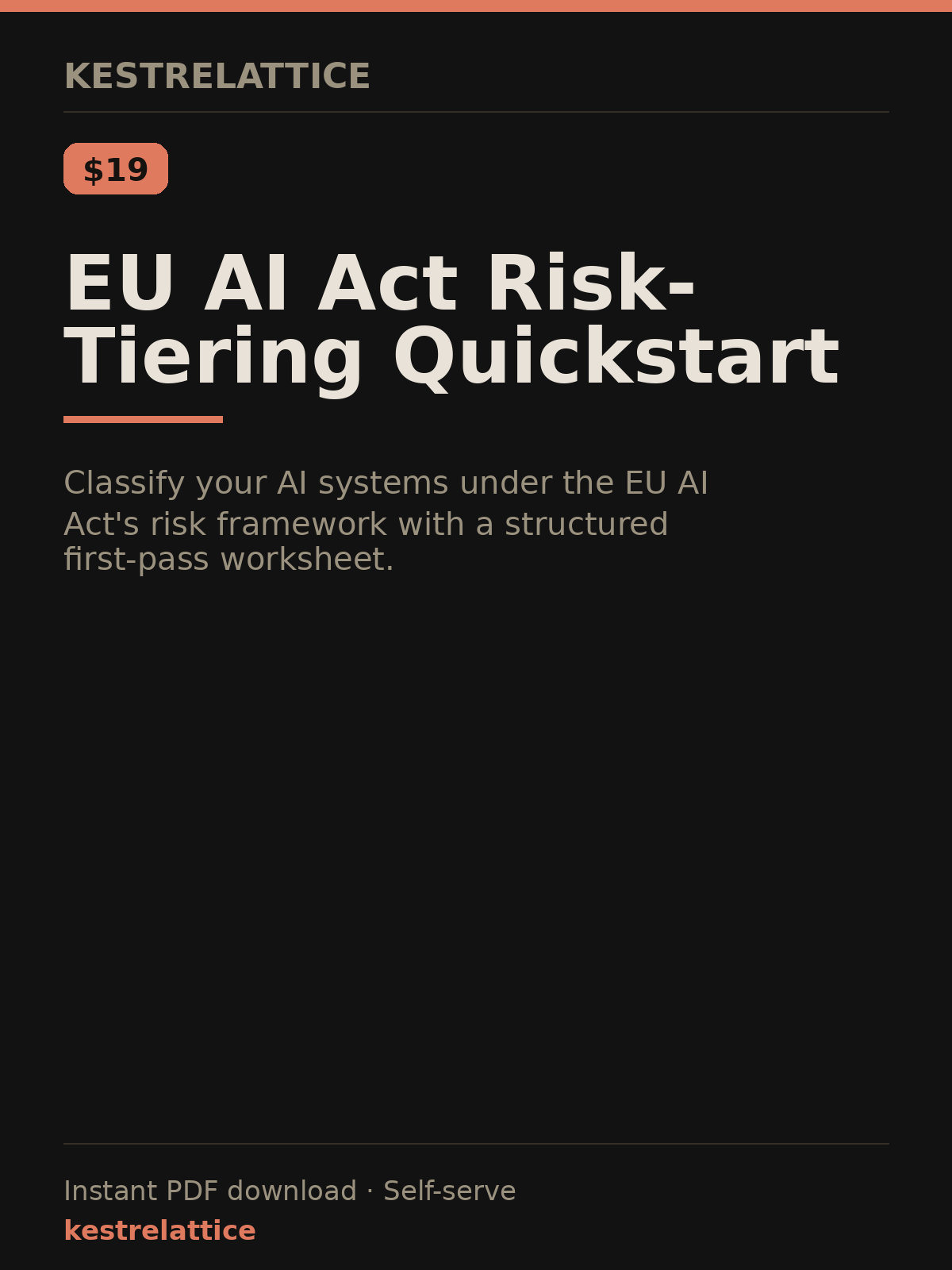 EU AI Act Risk-Tiering Quickstart cover