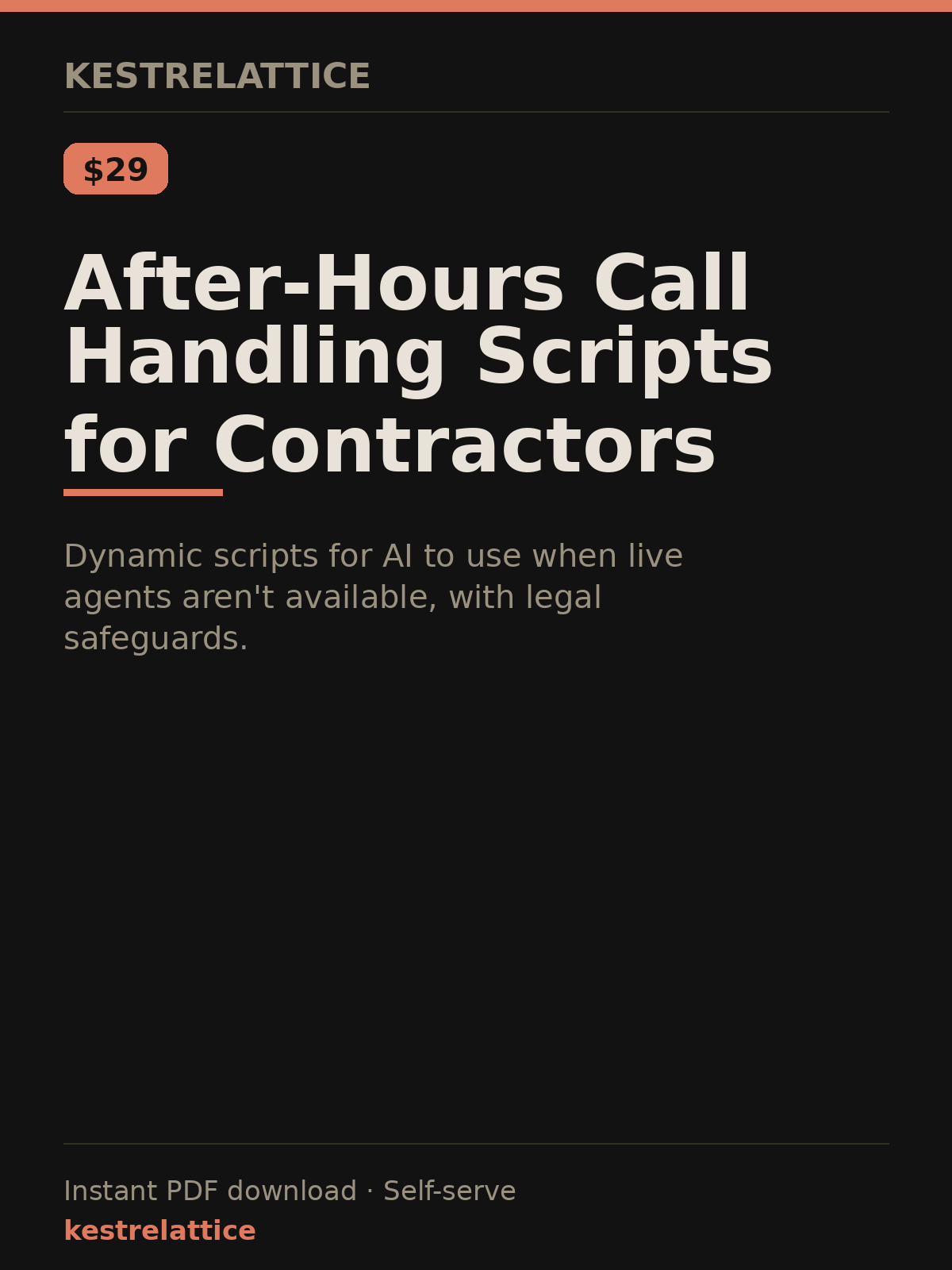 After-Hours Call Handling Scripts for Contractors cover