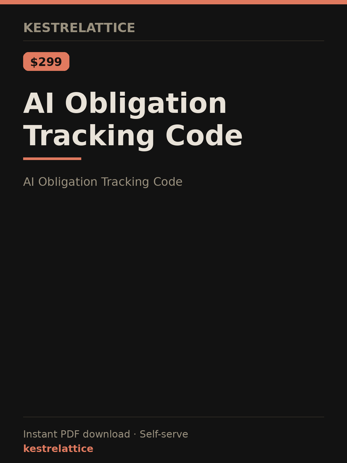 AI Obligation Tracking Code cover