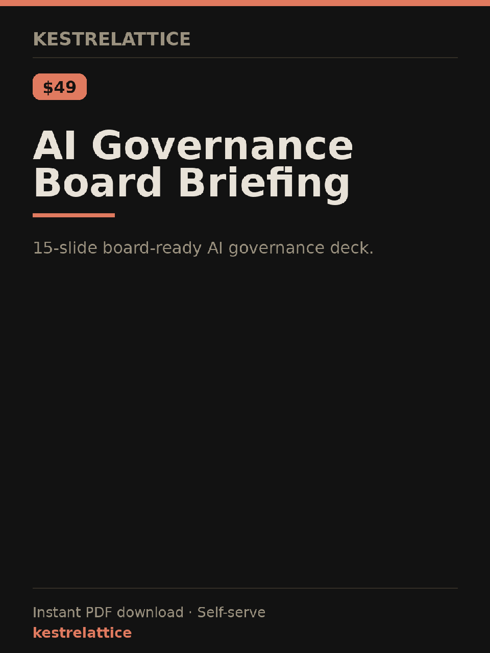 AI Governance Board Briefing cover