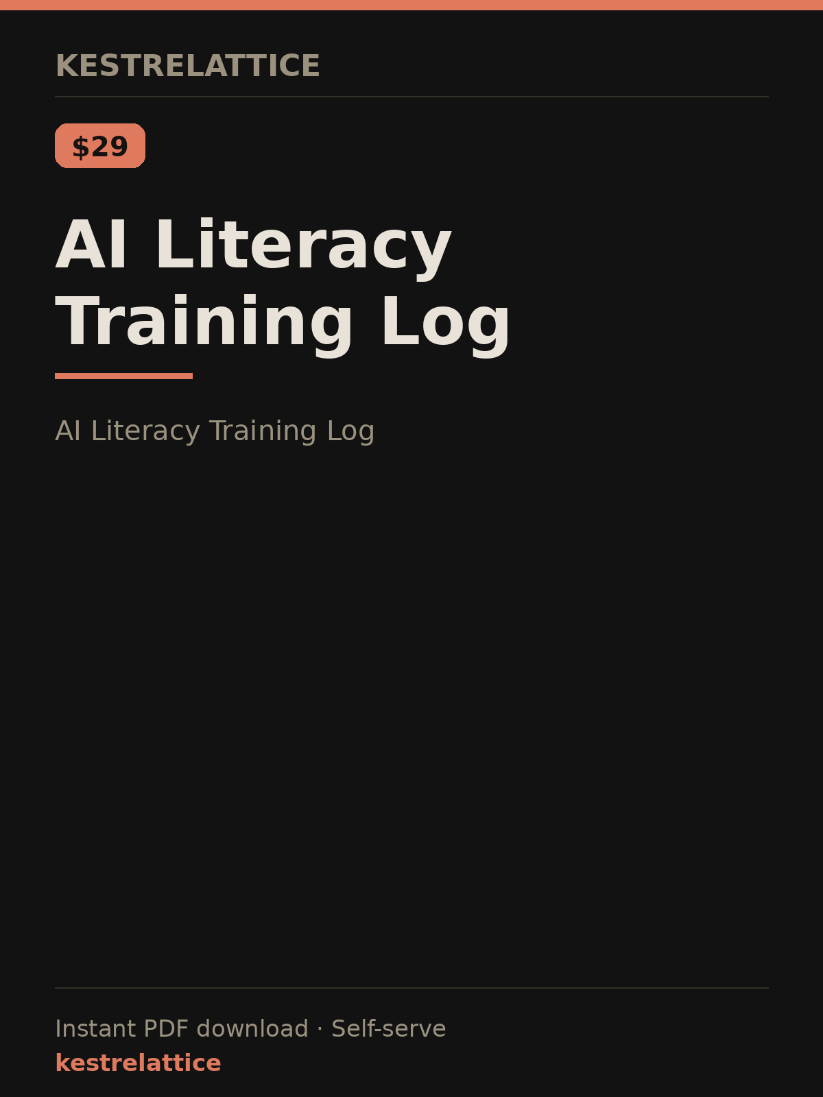 AI Literacy Training Log cover