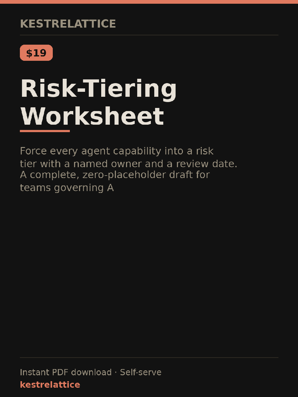 Risk-Tiering Worksheet cover