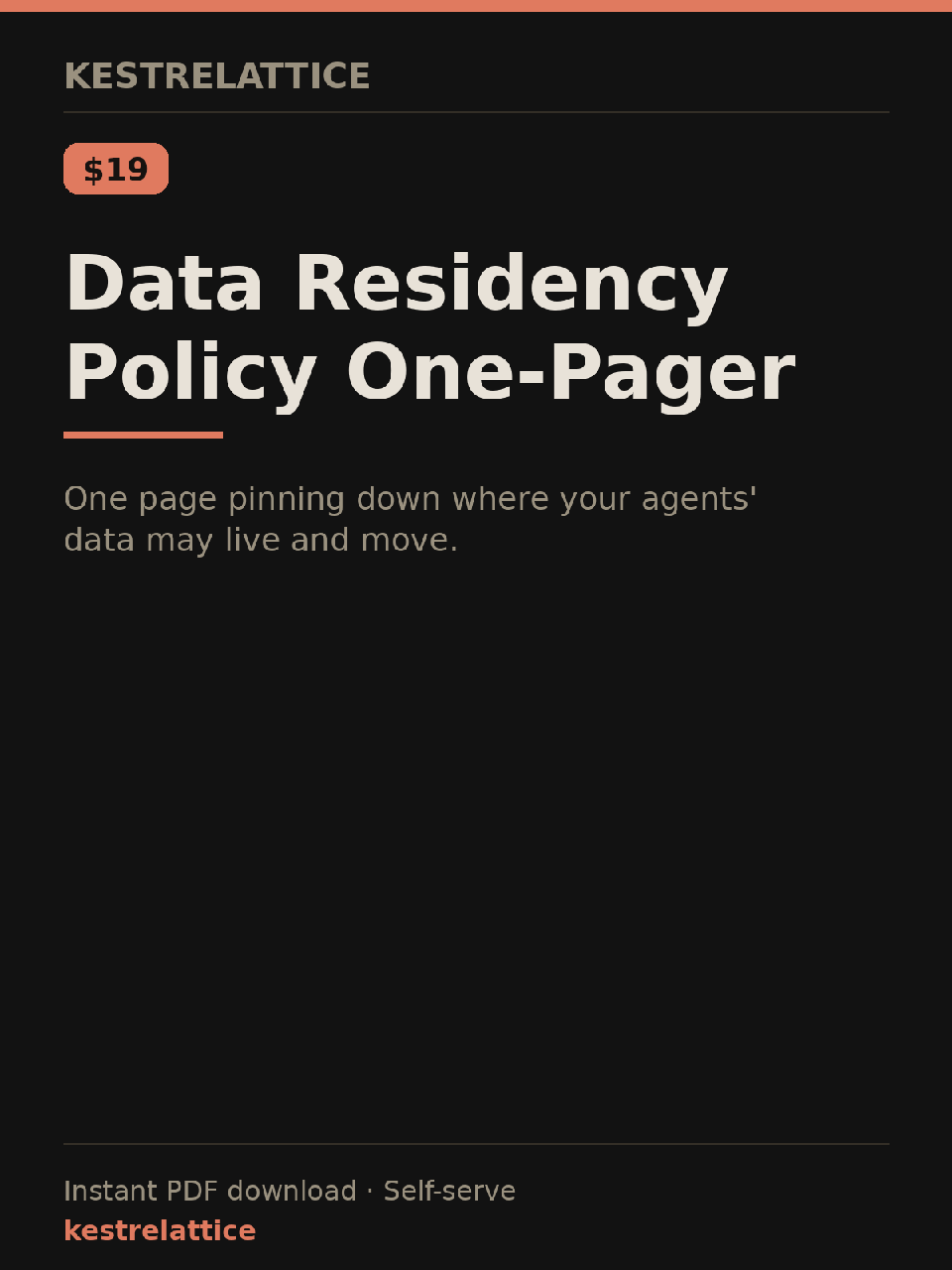 Data Residency Policy One-Pager cover