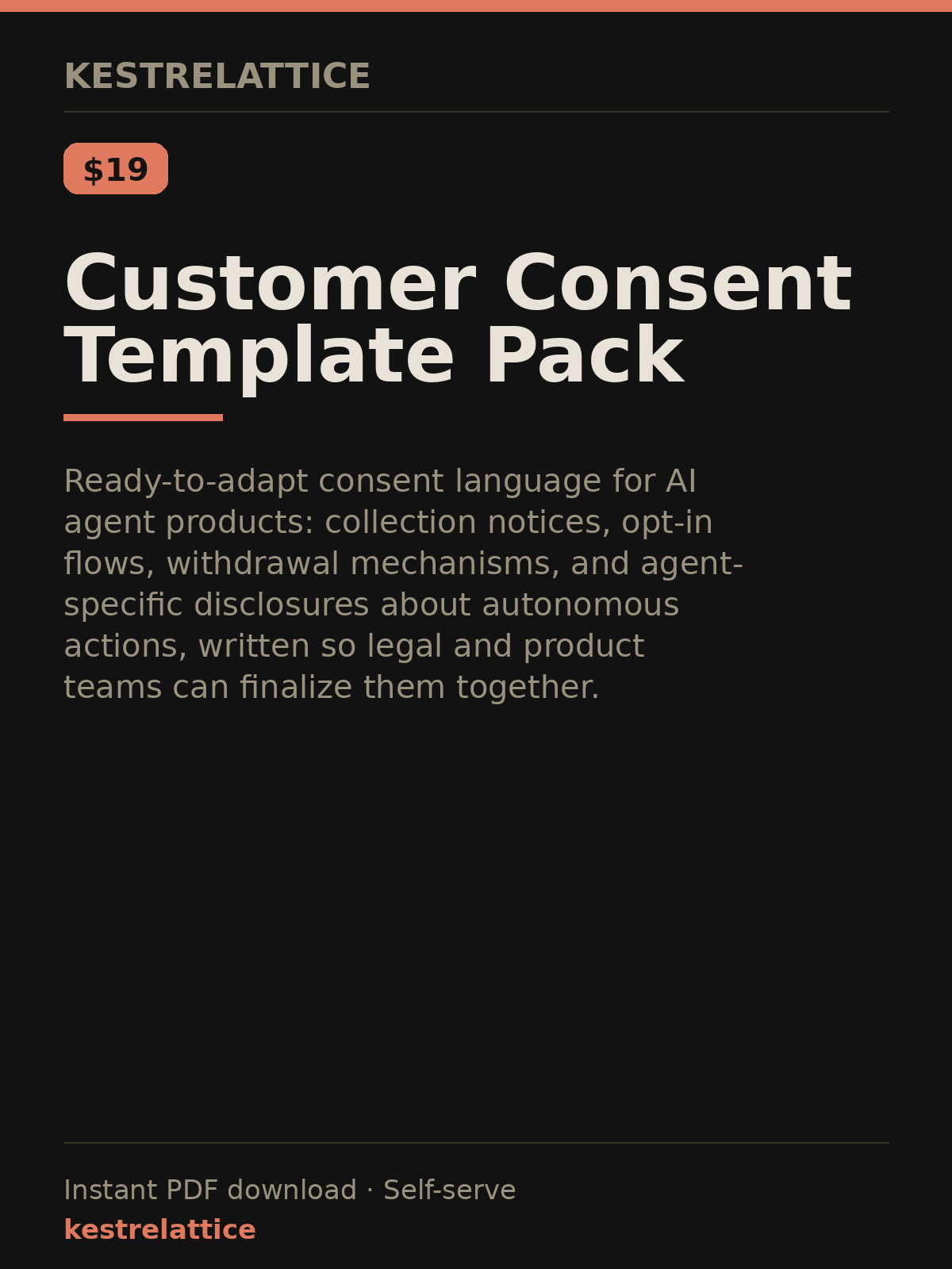 Customer Consent Template Pack cover