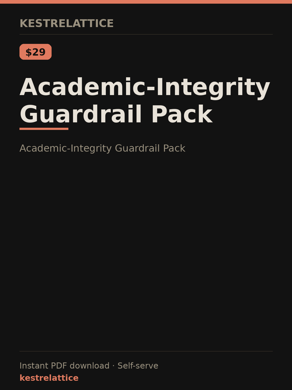 Academic-Integrity Guardrail Pack cover