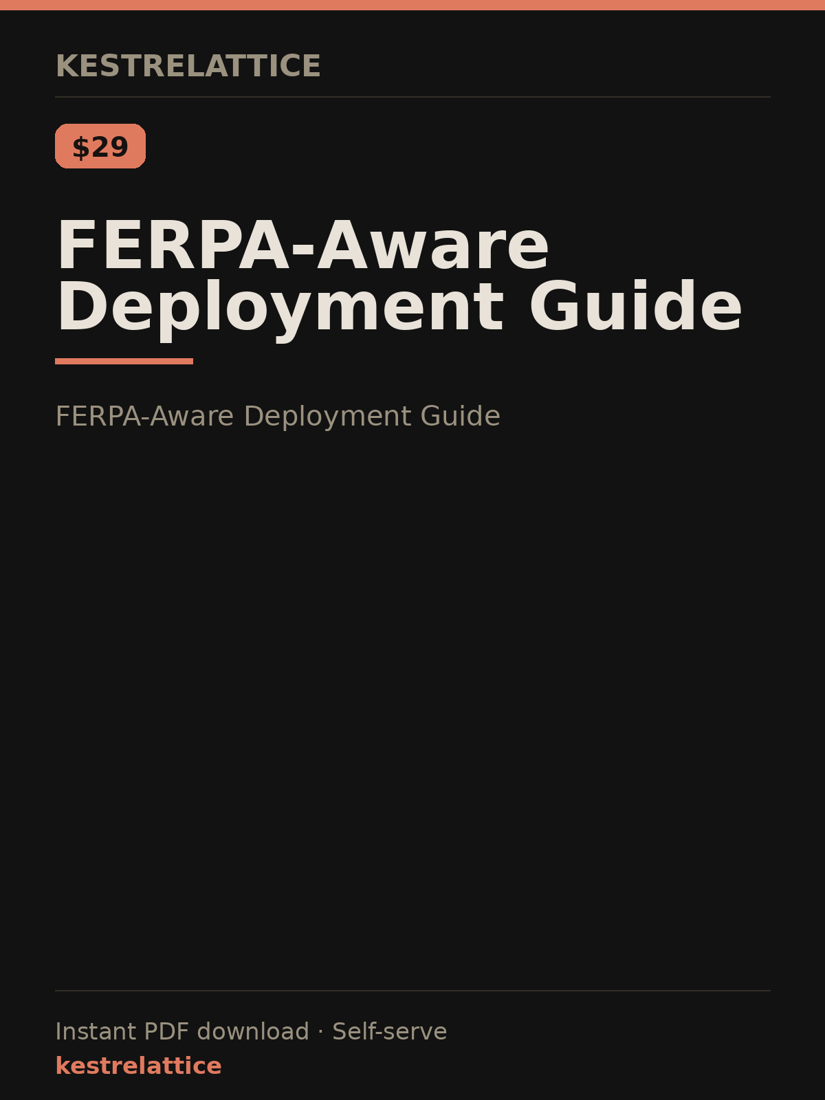 FERPA-Aware Deployment Guide cover