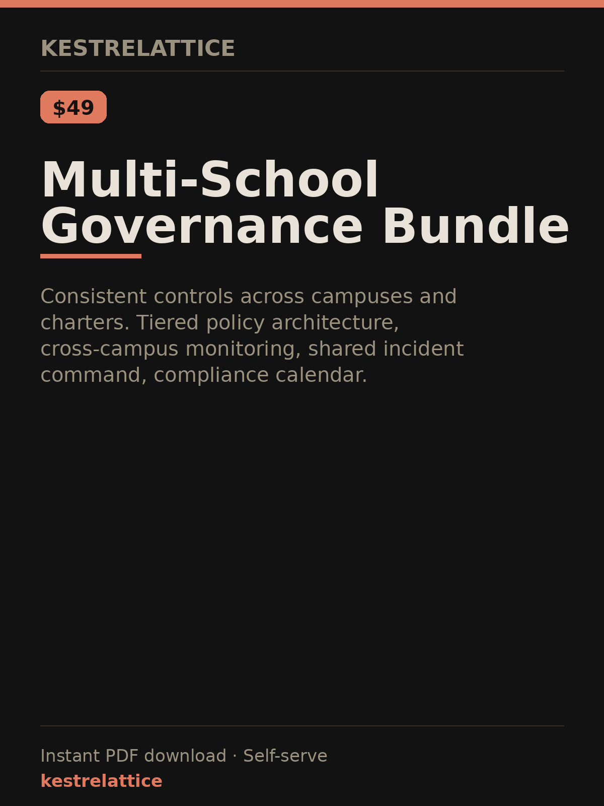 Multi-School Governance Bundle cover