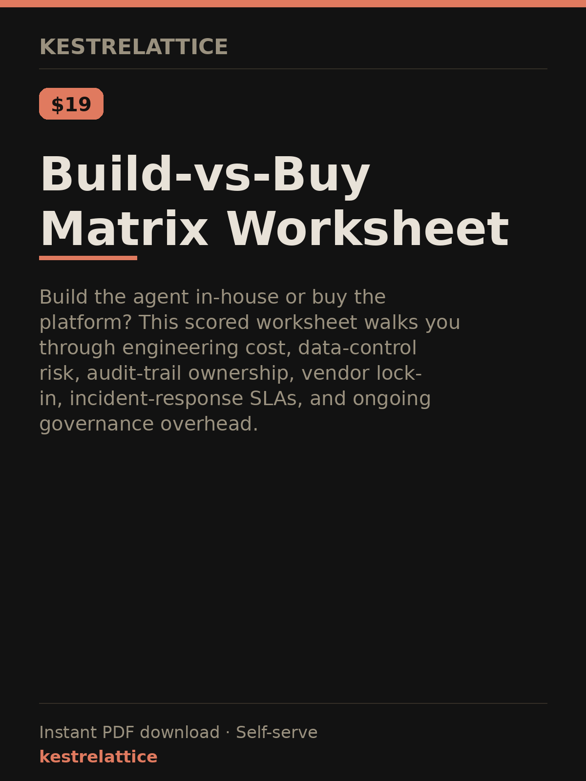 Build-vs-Buy Matrix Worksheet cover