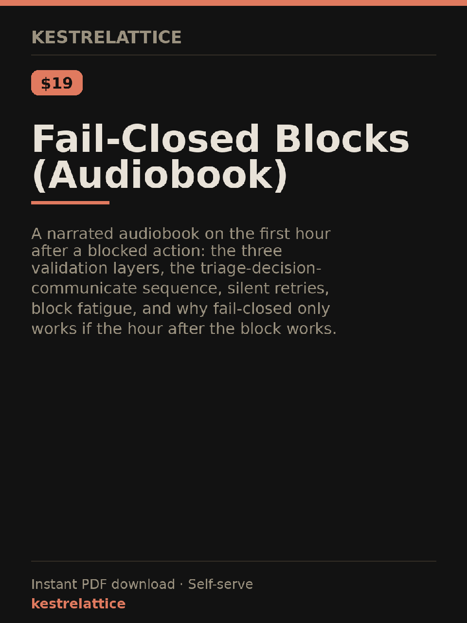 Fail-Closed Blocks (Audiobook) cover
