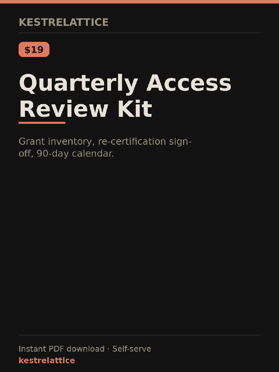 Quarterly Access Review Kit cover