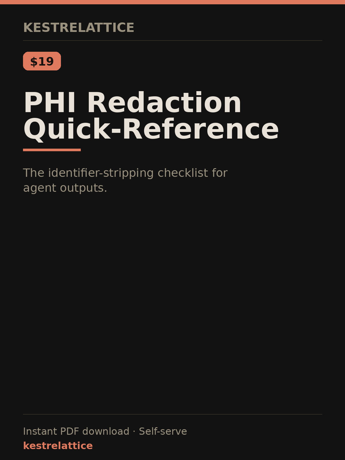 PHI Redaction Quick-Reference cover