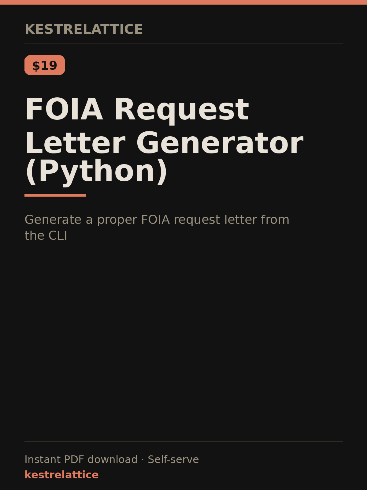 FOIA Request Letter Generator (Python) cover