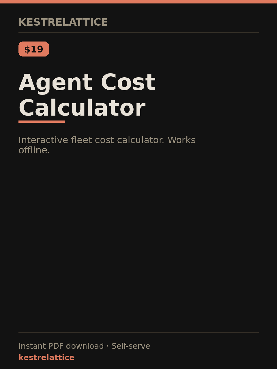 Agent Cost Calculator cover