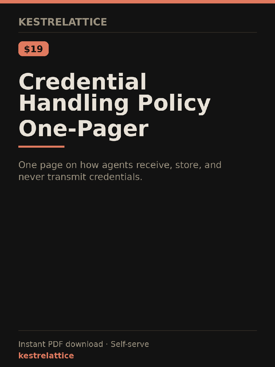 Credential Handling Policy One-Pager cover