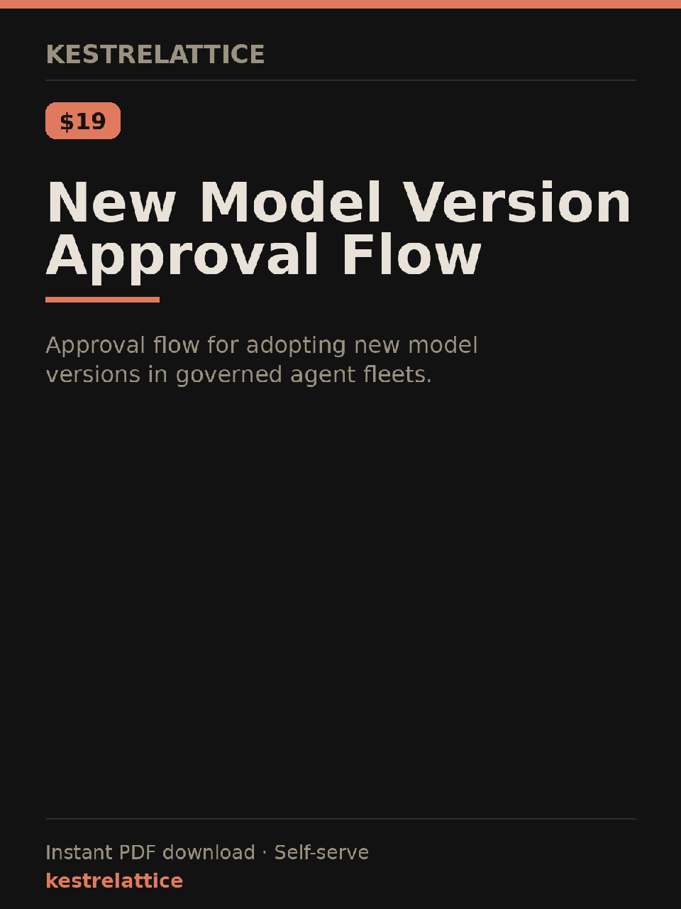 New Model Version Approval Flow cover
