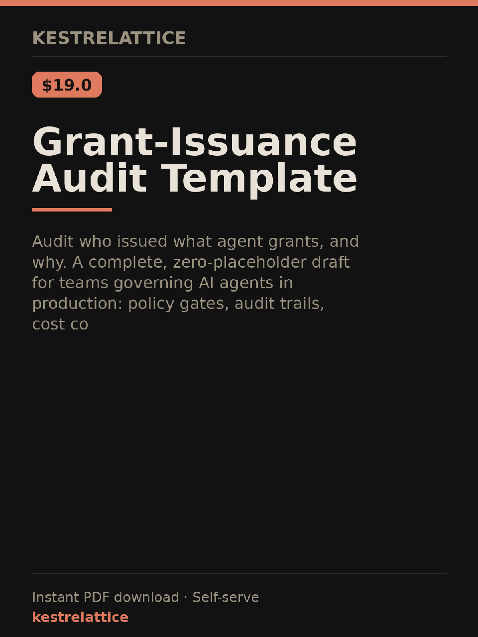 Grant-Issuance Audit Template cover