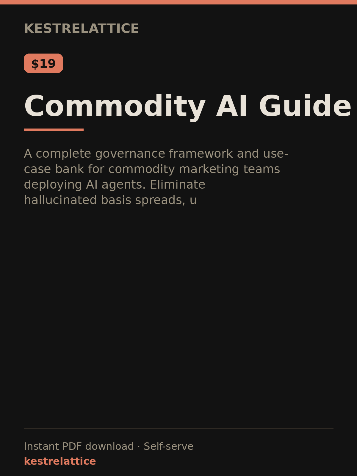 Commodity AI Guide cover