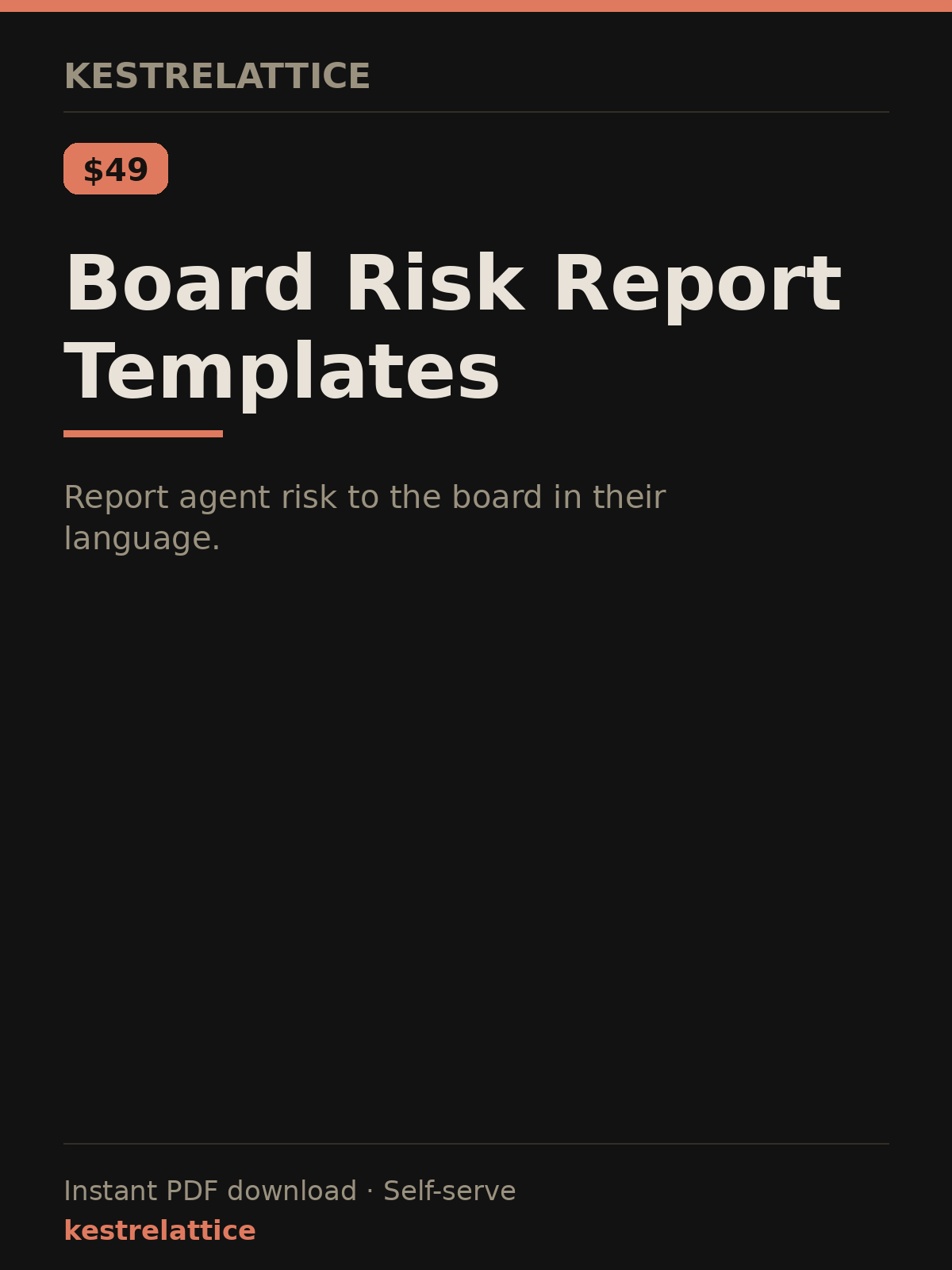 Board Risk Report Templates cover