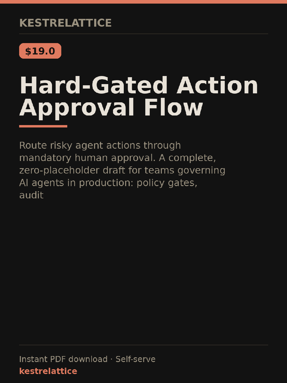 Hard-Gated Action Approval Flow cover