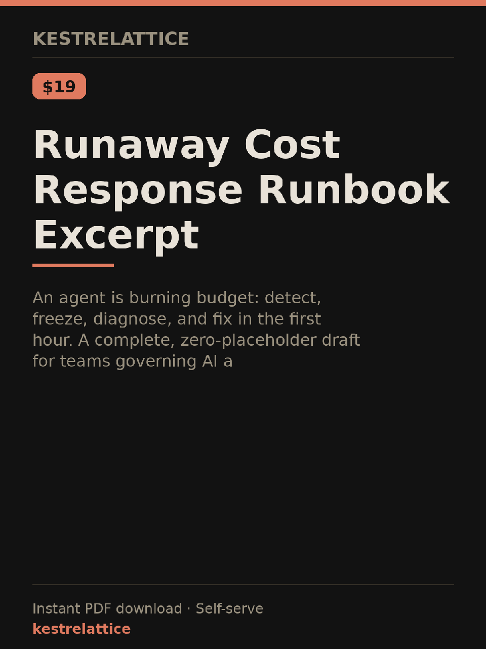 Runaway Cost Response Runbook Excerpt cover