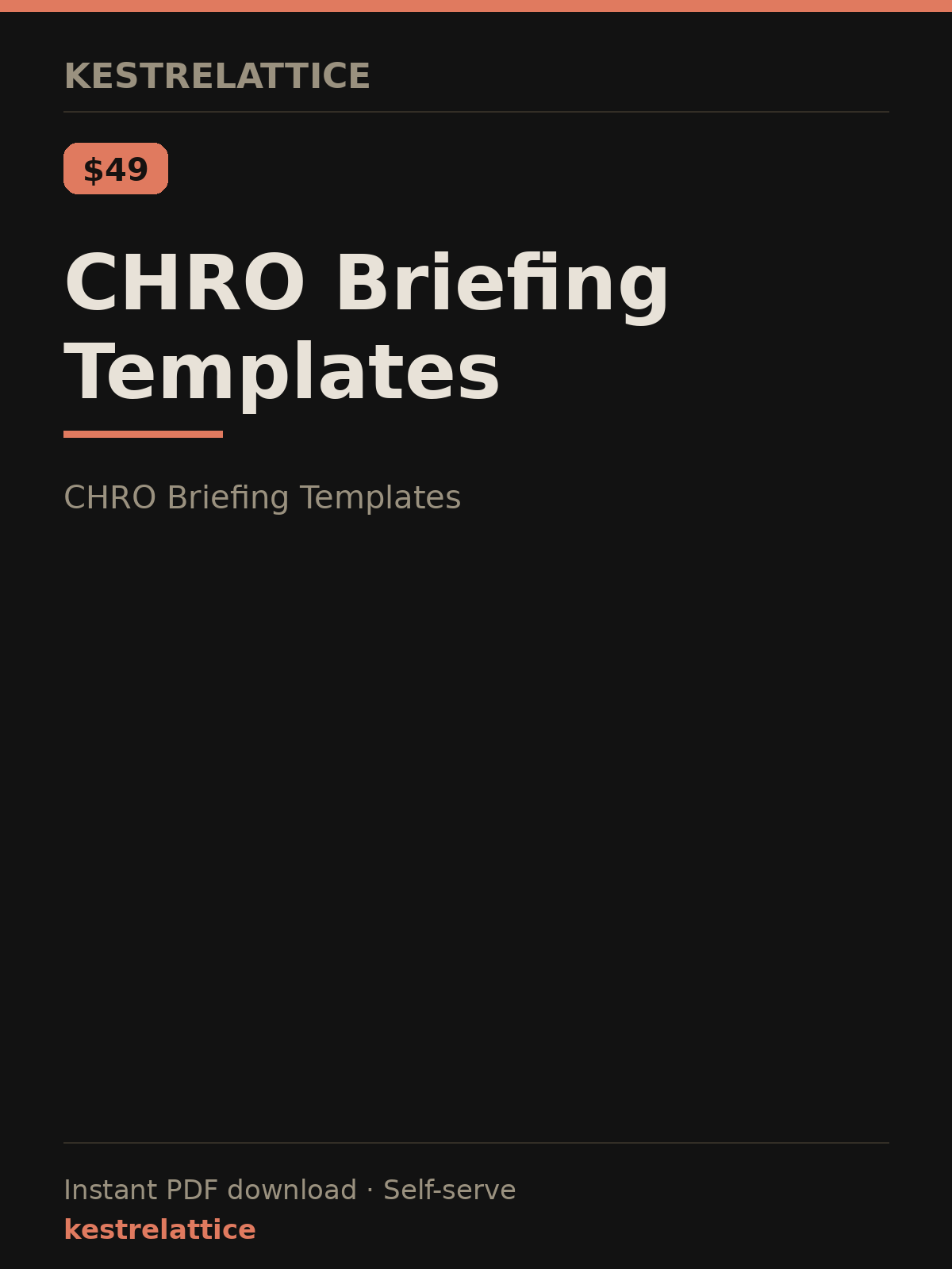 CHRO Briefing Templates cover