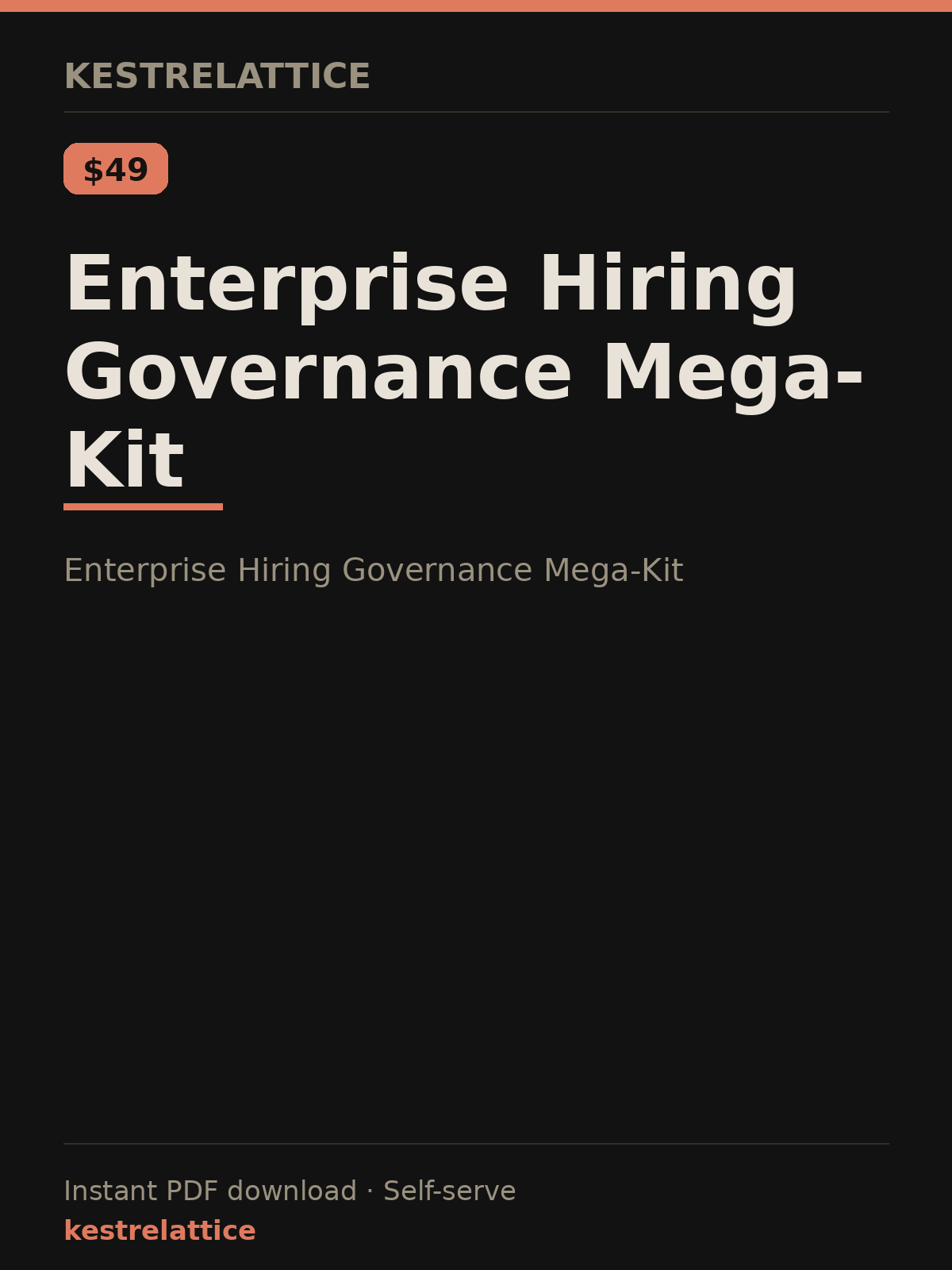 Enterprise Hiring Governance Mega-Kit cover