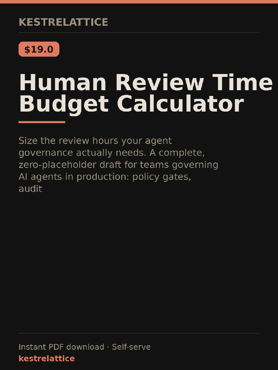 Human Review Time Budget Calculator cover