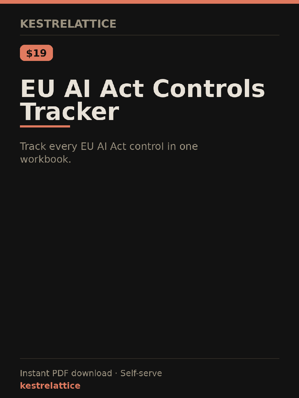 EU AI Act Controls Tracker cover