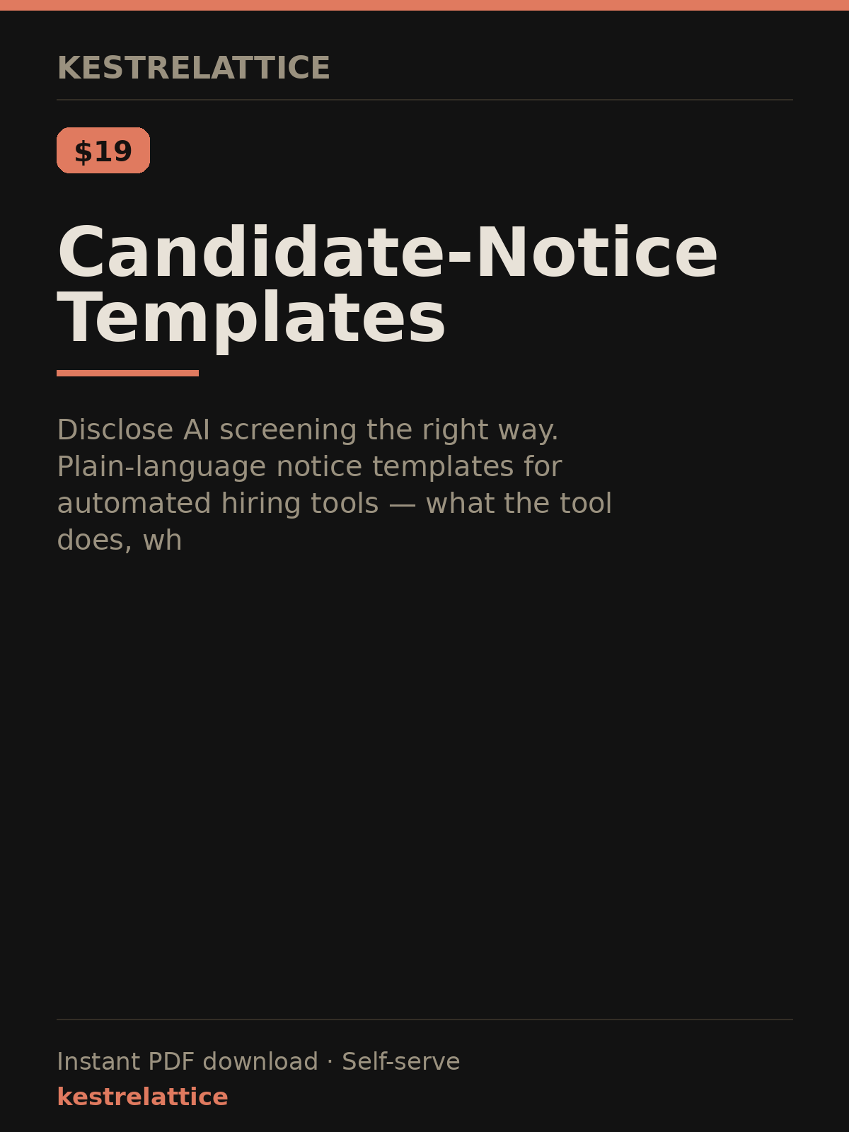 Candidate-Notice Templates cover