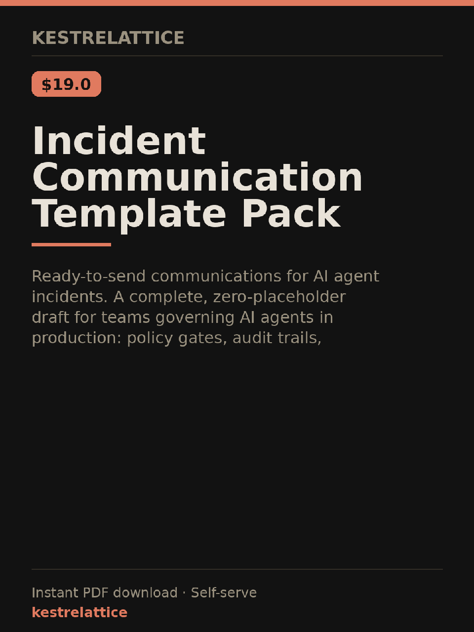 Incident Communication Template Pack cover