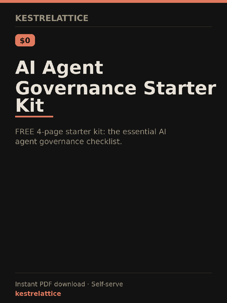 AI Agent Governance Starter Kit cover