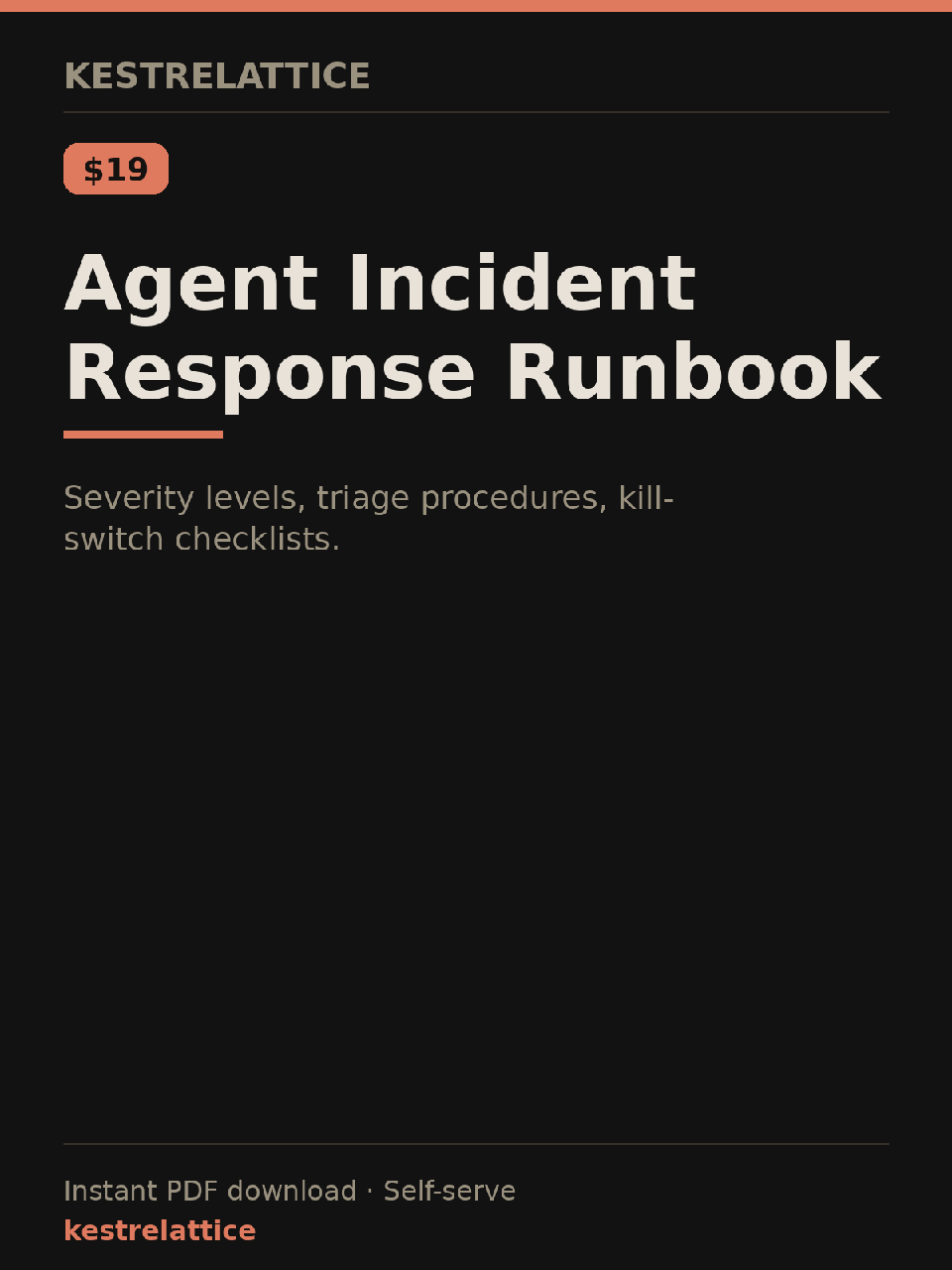 Agent Incident Response Runbook cover