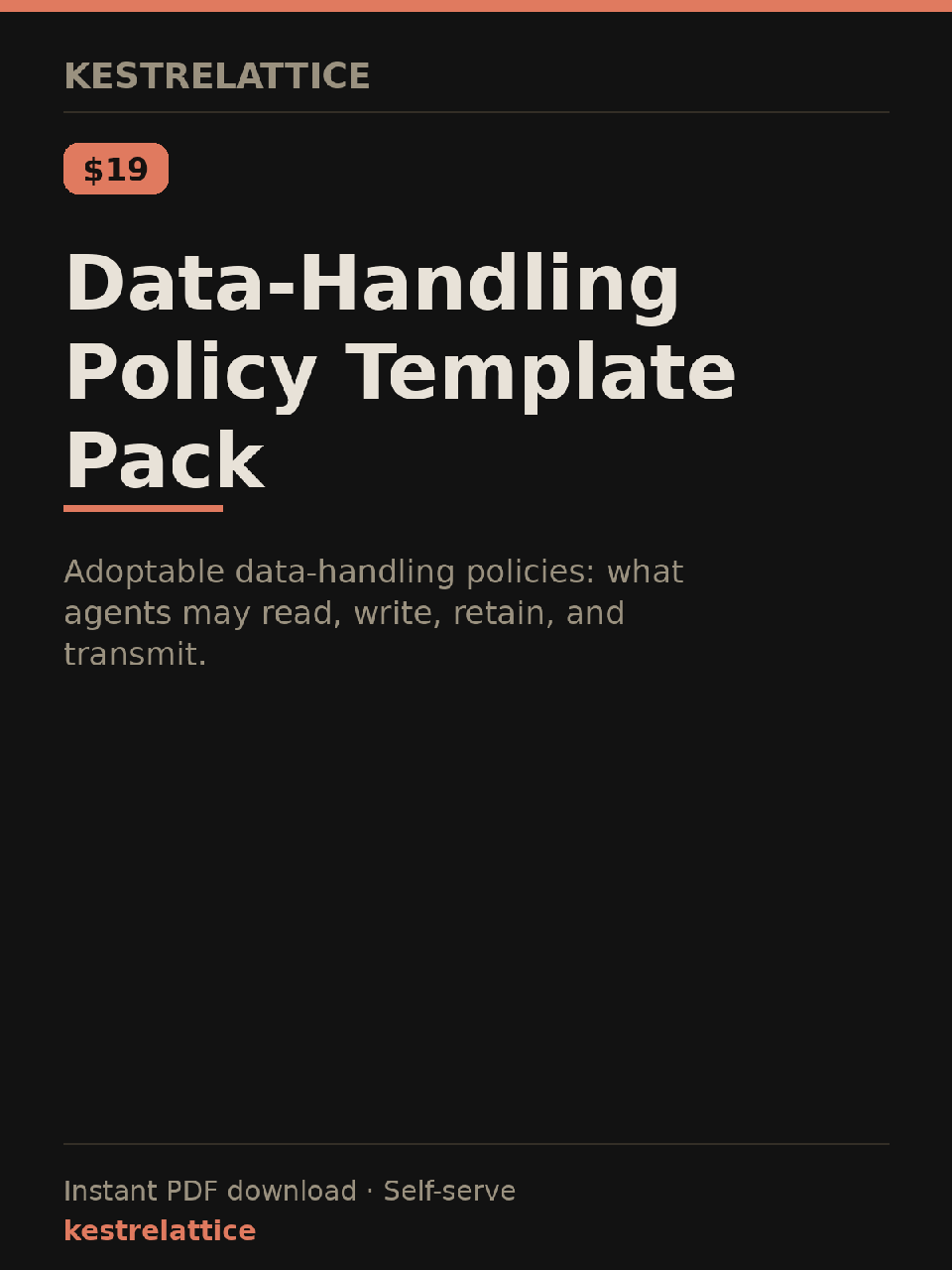 Data-Handling Policy Template Pack cover