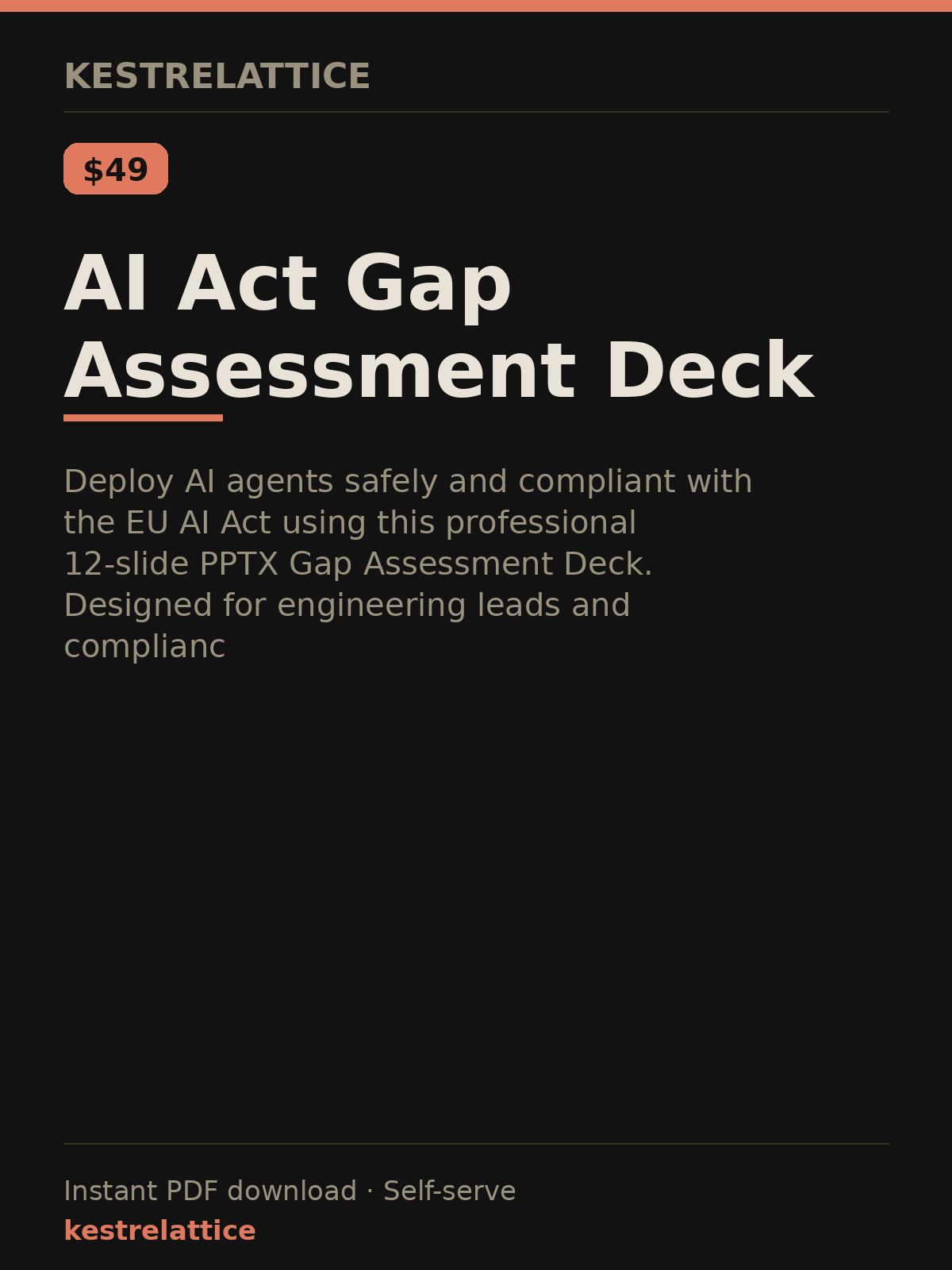 AI Act Gap Assessment Deck cover