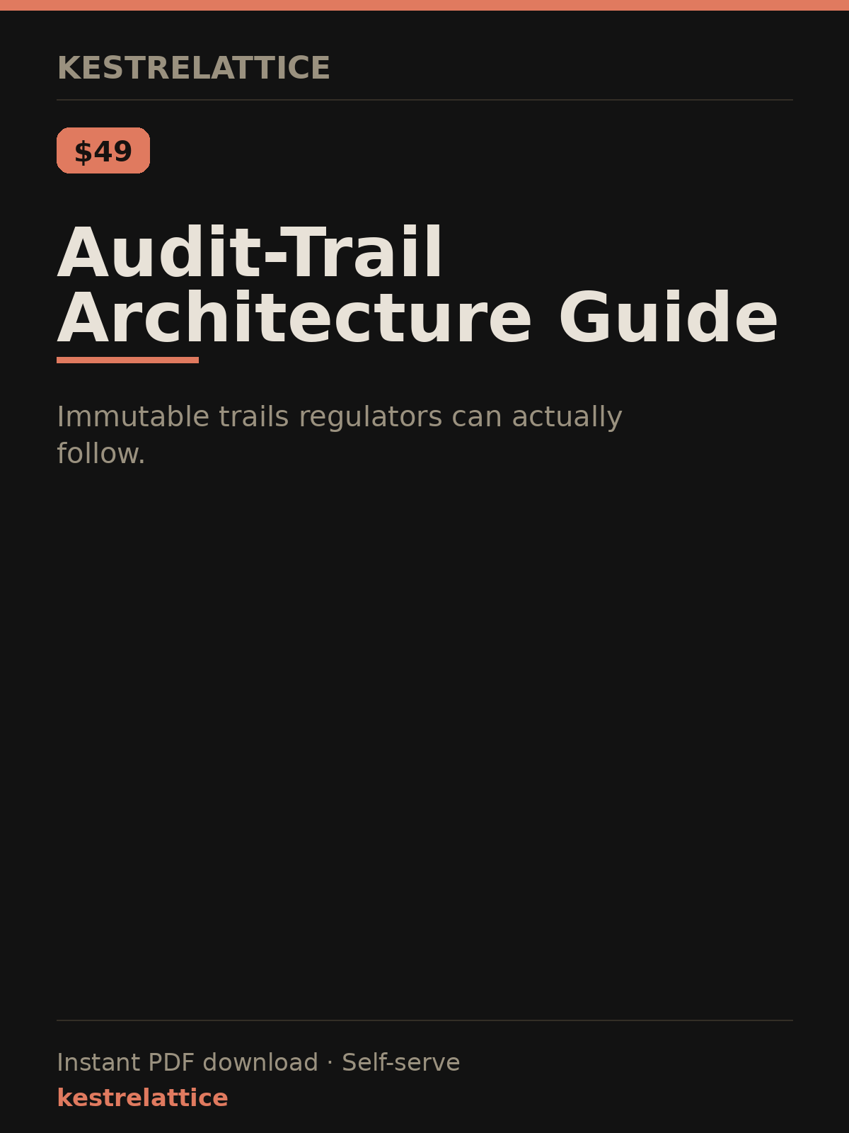 Audit-Trail Architecture Guide cover