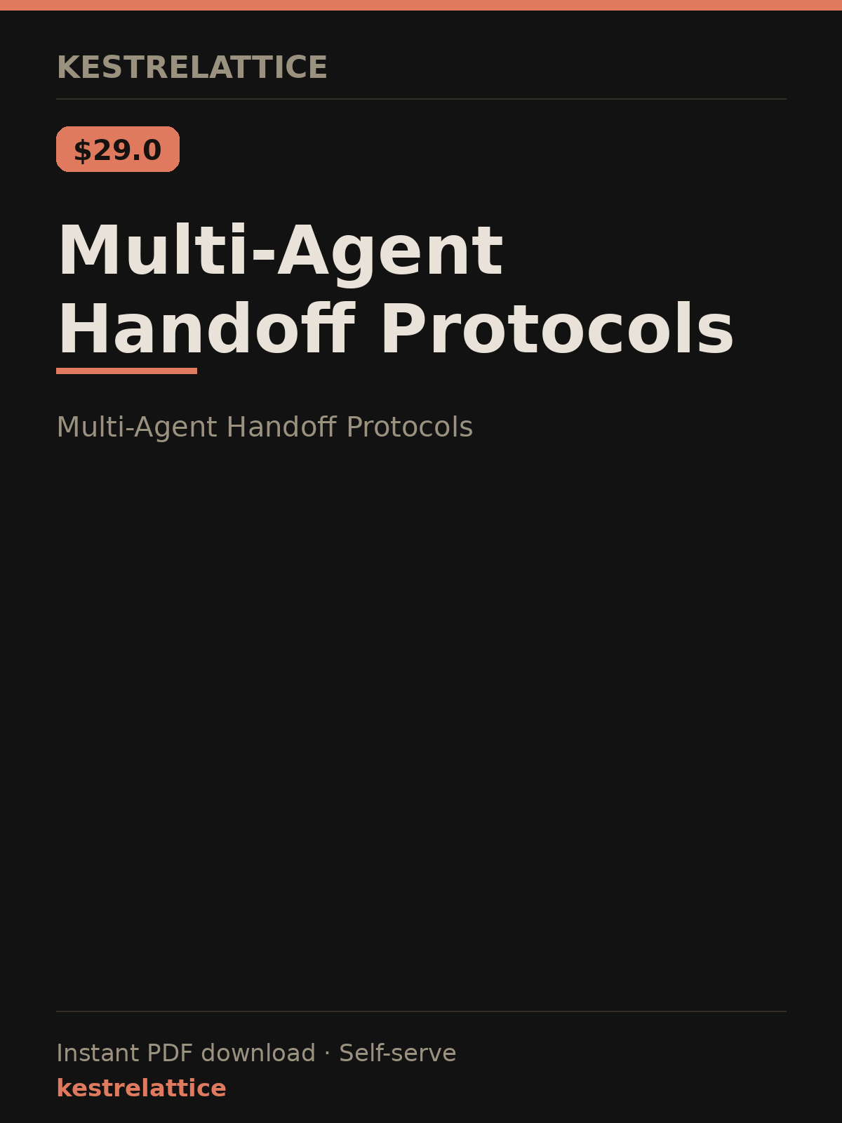 Multi-Agent Handoff Protocols cover