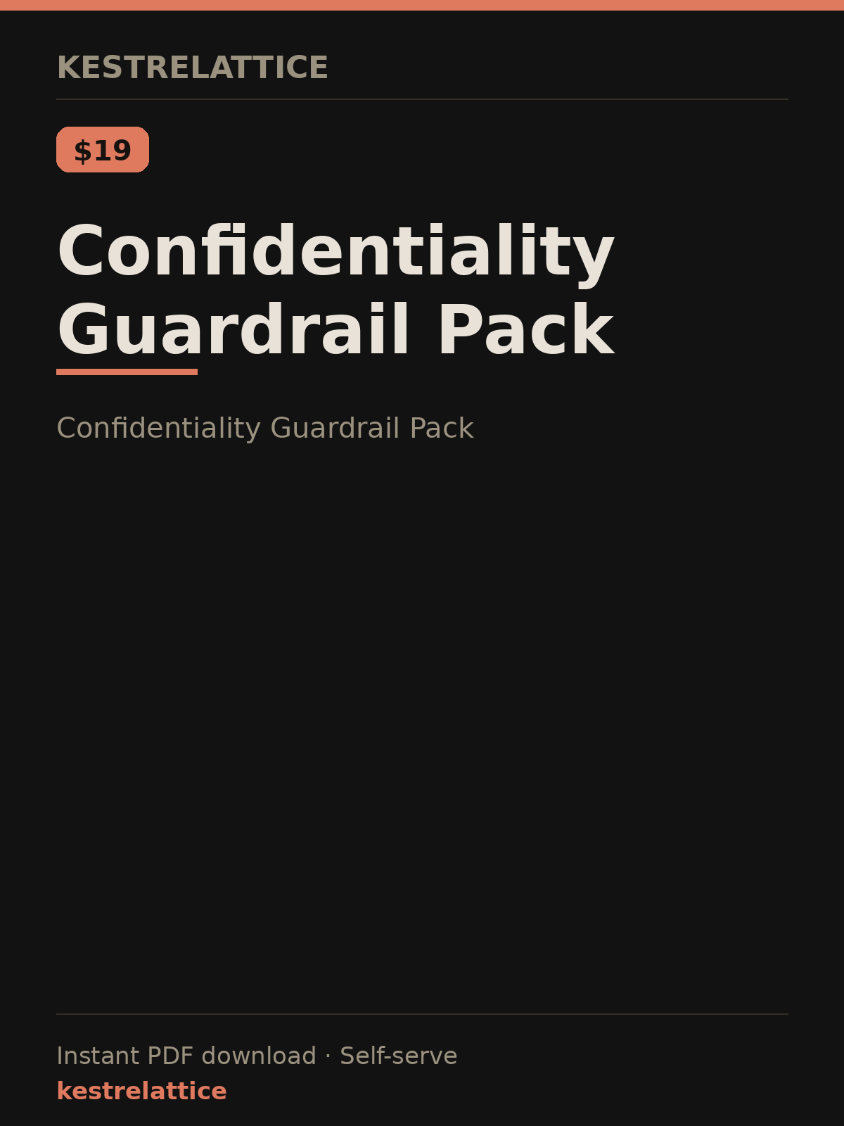 Confidentiality Guardrail Pack cover