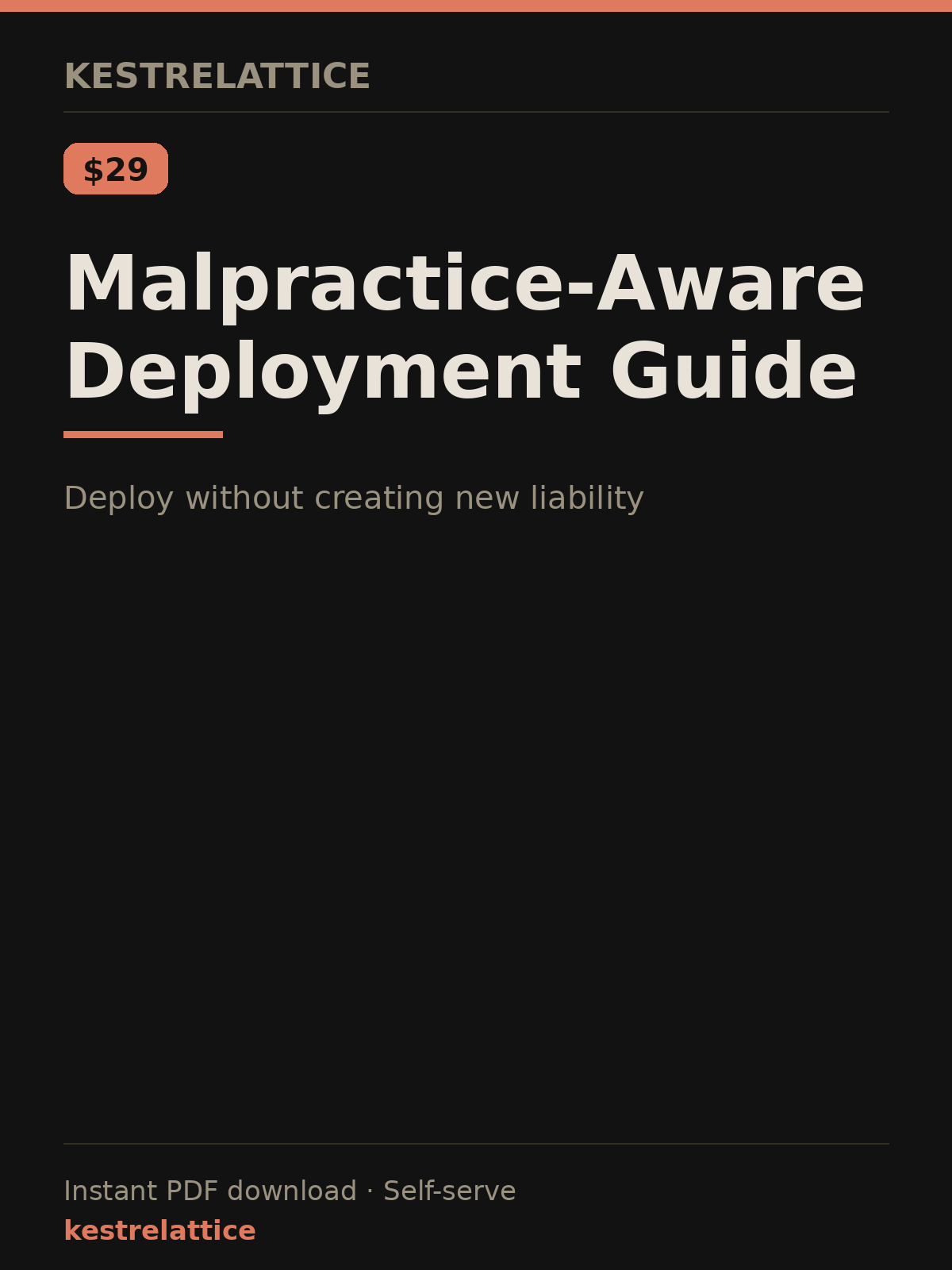 Malpractice-Aware Deployment Guide cover