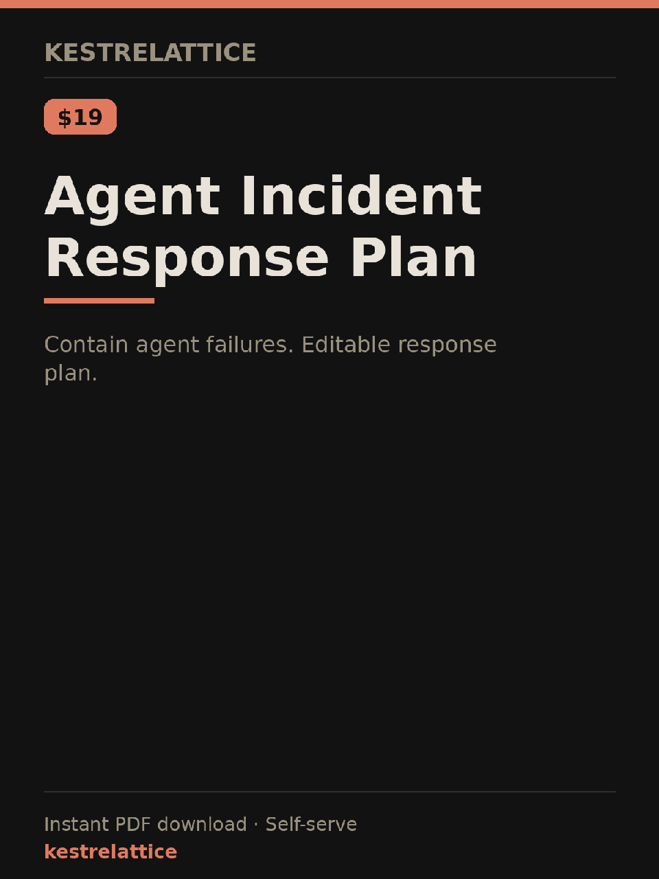 Agent Incident Response Plan cover