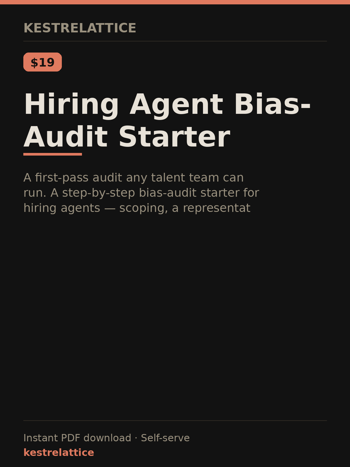 Hiring Agent Bias-Audit Starter cover