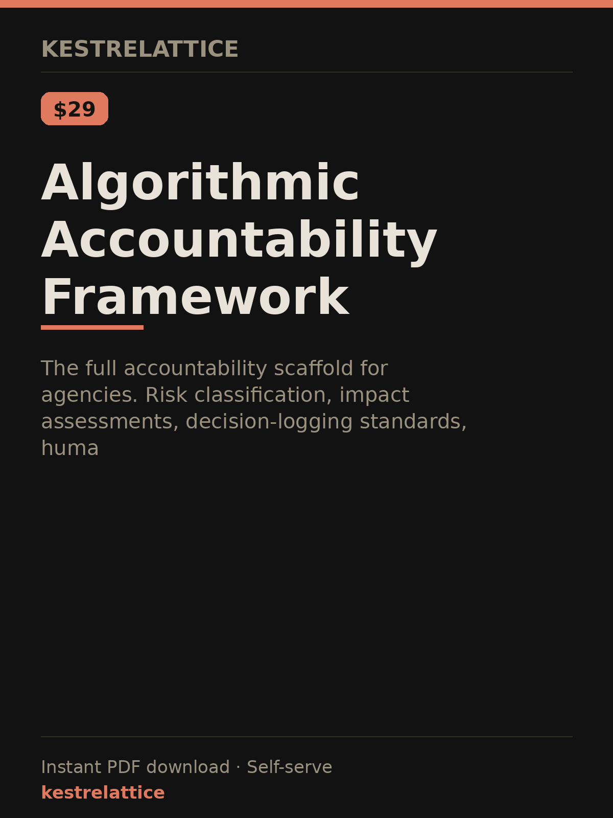 Algorithmic Accountability Framework cover