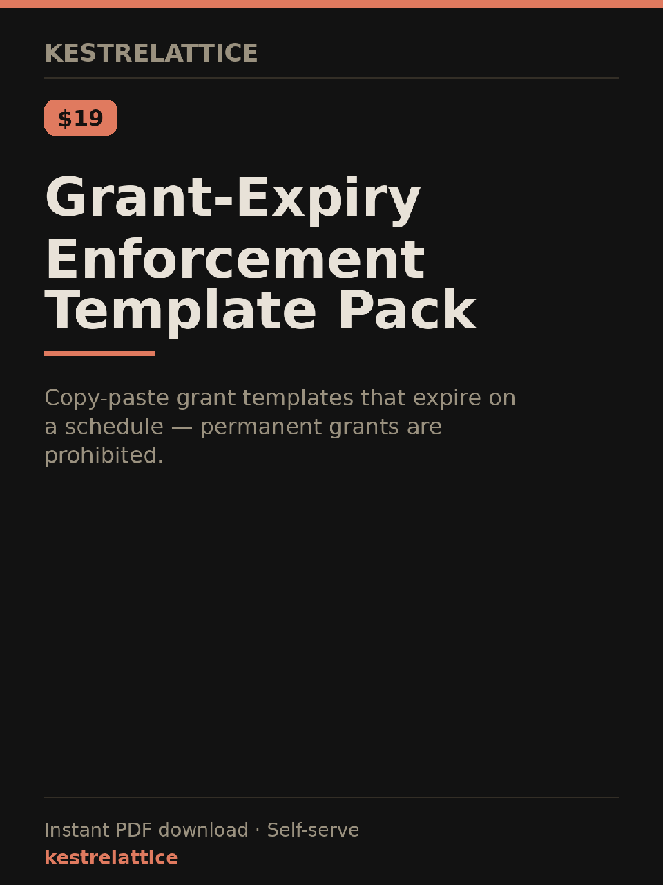 Grant-Expiry Enforcement Template Pack cover