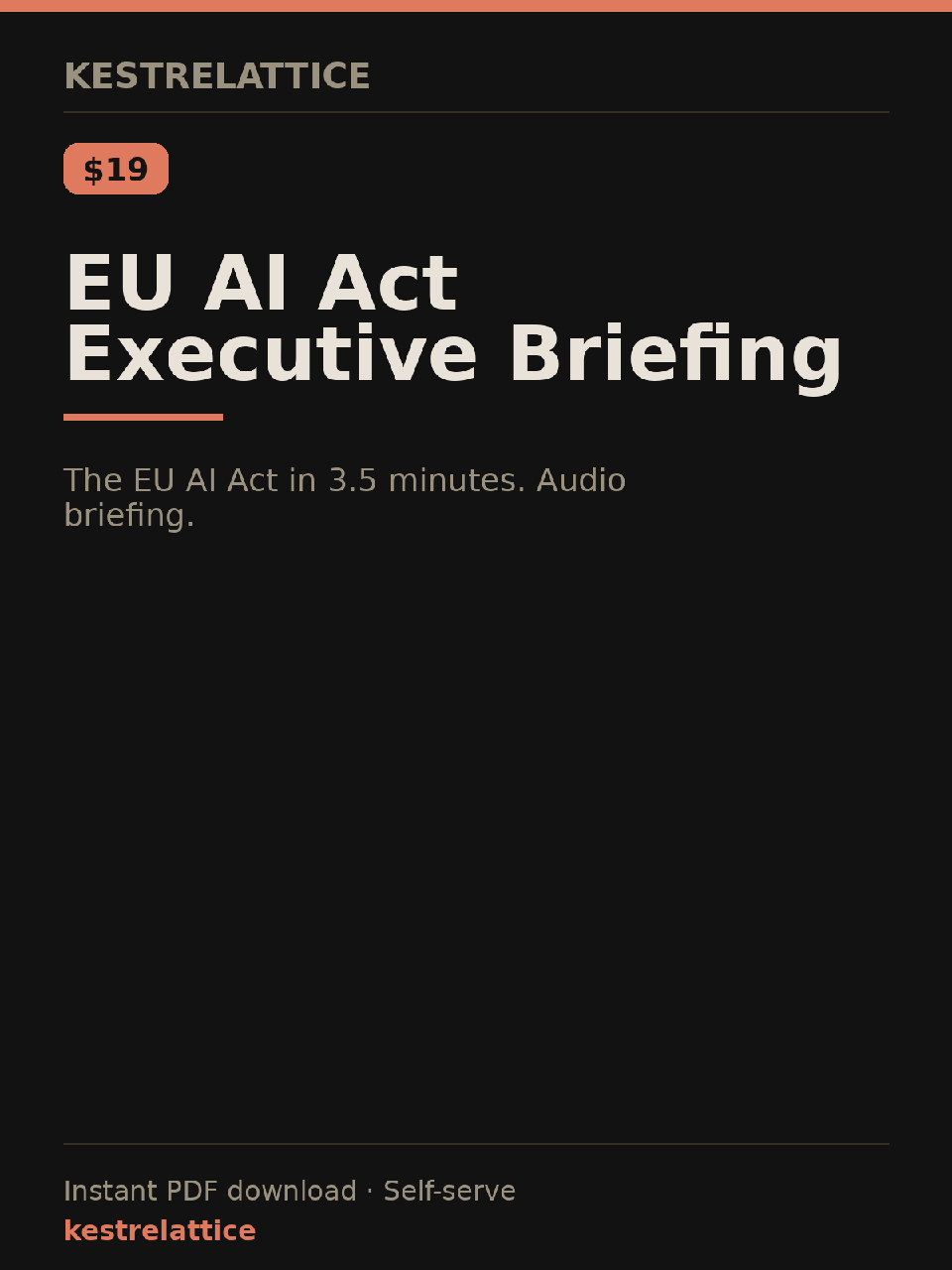 EU AI Act Executive Briefing cover