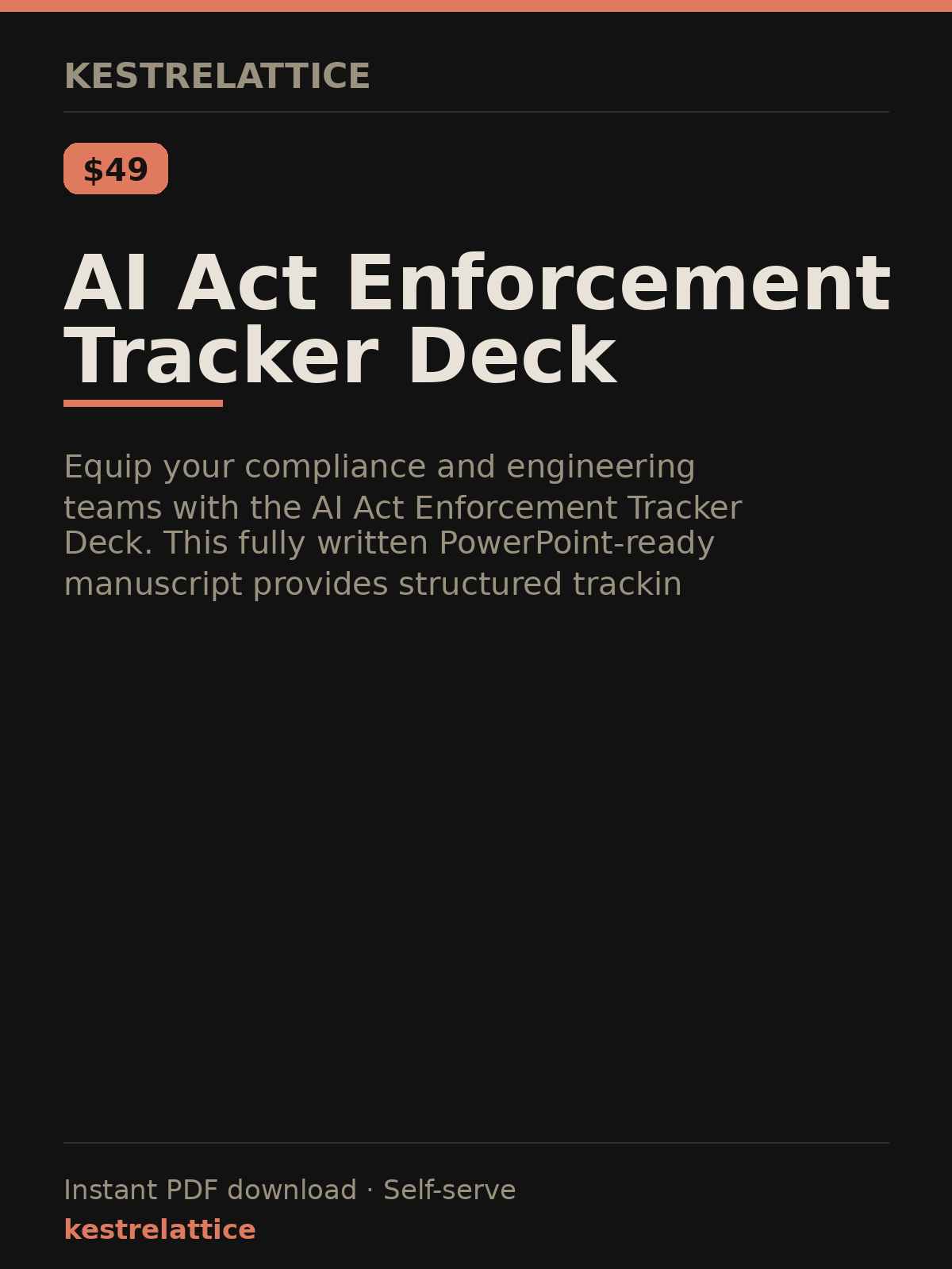 AI Act Enforcement Tracker Deck cover