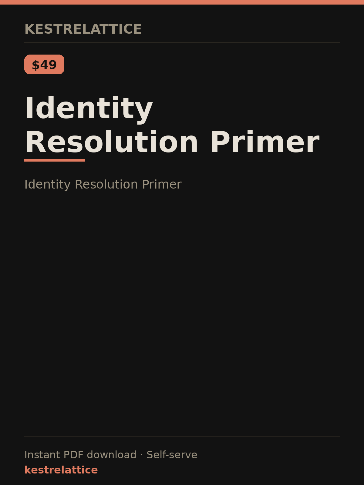 Identity Resolution Primer cover