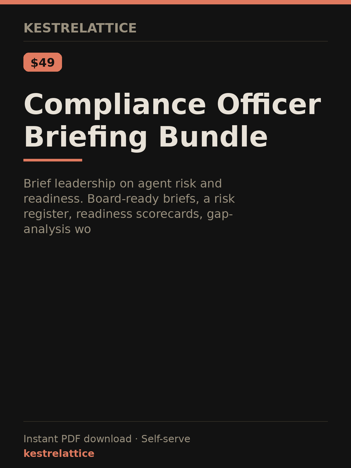 Compliance Officer Briefing Bundle cover