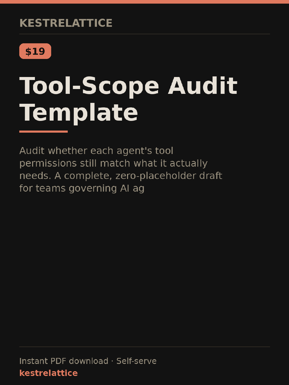 Tool-Scope Audit Template cover