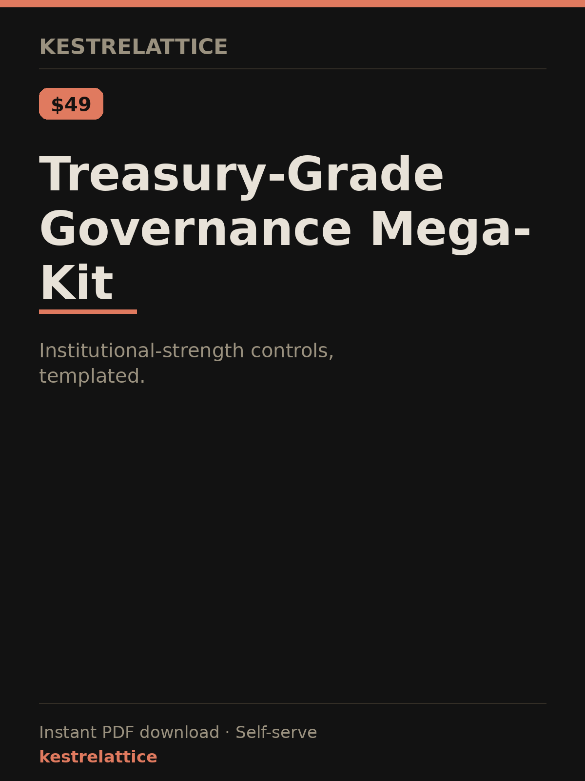 Treasury-Grade Governance Mega-Kit cover